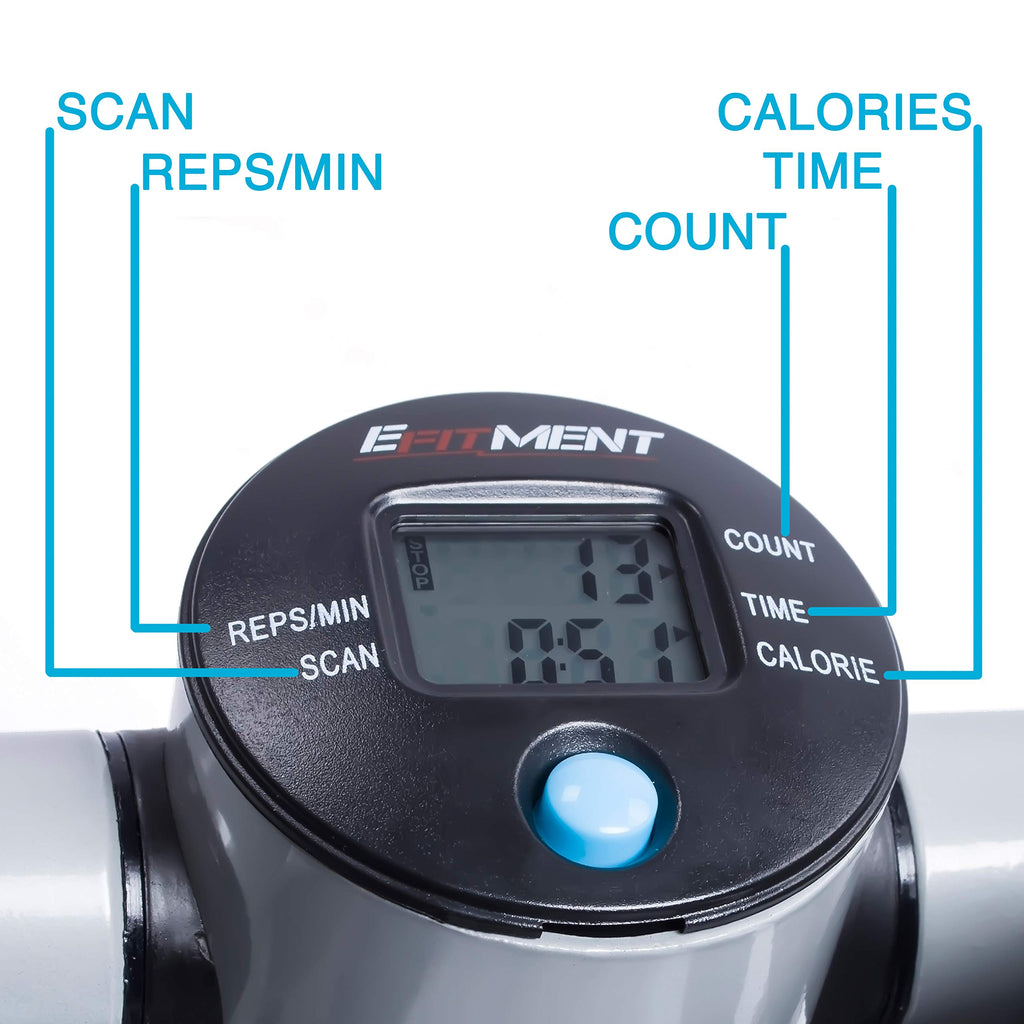 Efitment Mini Stepper Steppers for Exercise at Home Stair Step Cardio Thigh Master Workout Equipment Fitness Pedal Exerciser Non-Slip Pedals with Resistance Bands LCD Digital Monitor Climber