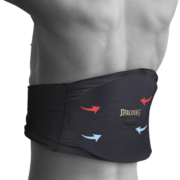 Spalding - Lower & Upper Back Gel Wrap, Hot/Cold Therapy, Reusable Therapy Pad for Pain Relief & Muscle Relaxation (Black)