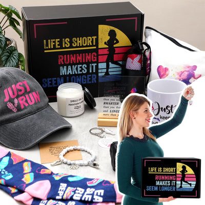 Coume 11 Sets Fitness Gifts for Women Cross Gifts Pink Workout Presents Country Christmas Gym Marathon Running Presents(Cute Style)