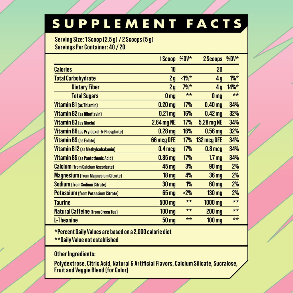 Advanced Energy - Energy Boosting Formula with Electrolytes for Hydration - L-Theanine to Combat Jitters - Sugar Free & Keto Friendly - No Maltodextrin (40 Servings) (Rocket Pop)