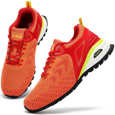 Kricely Men's Trail Running Shoes Non Slip Hiking Shoes Tennis Shoes Fashion Sneakers Workout Footwear