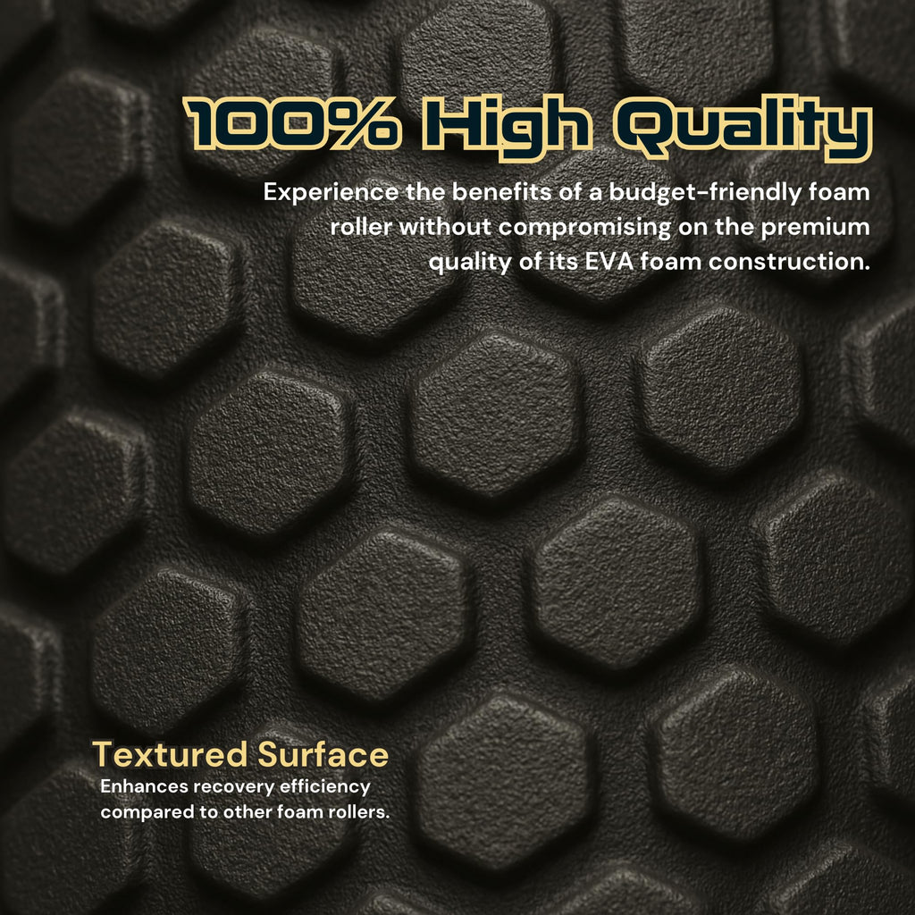 Fitizen Foam Roller – Muscle Massage Rehab Stiff Back Pain Physical Therapy Deep Tissue Firm Exercise Equipment Home Gym Stress Yoga Pilates for The Fit Citizen by FitNation