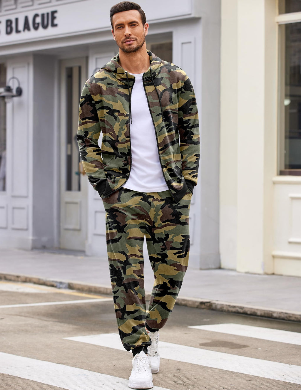 COOFANDY Sweatsuits for Men 2 Piece tracksuit Sets Full Zip Hoodie Sweatpants for Men Casual Sports Jogging Suits S-4XL