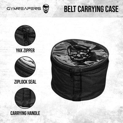Gymreapers Weight Lifting Belt - 7MM Heavy Duty Pro Leather Belt with Adjustable Buckle - Stabilizing Lower Back Support 4 Inches Wide For Weightlifting, Bodybuilding, Cross Training