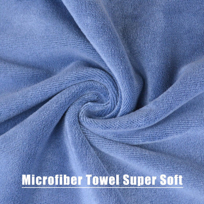 Microfiber Gym Towels Bigger Size Super Soft for Exercise Fitness, Sports, Workout, 380-GSM 15-Inch x 31-Inch Quick-Drying Towels (3 Pack, Grey+Blue+Purple)