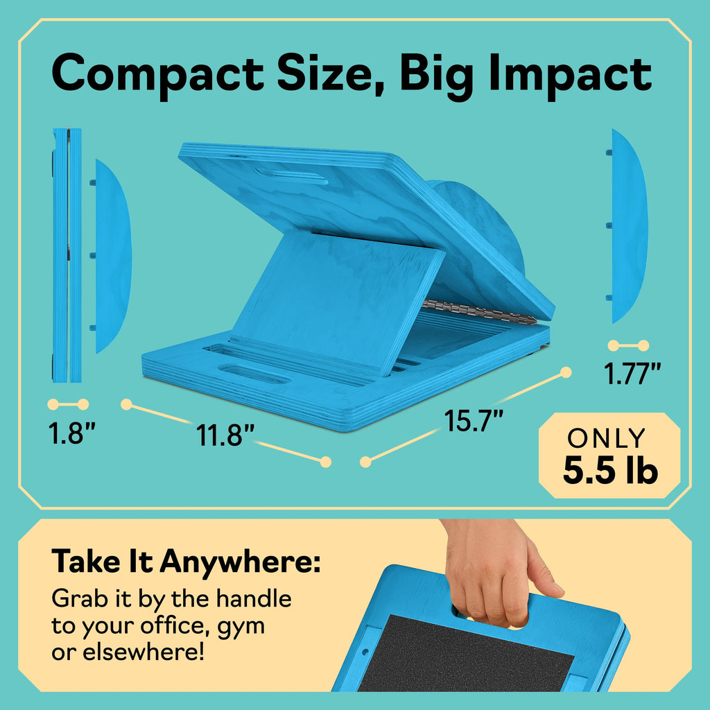 Slant Board with 6 Incline Angles - Transforms Into a Balance Board - Premium Calf Stretcher and Wobble Board for Effective Calf Stretching and Squats
