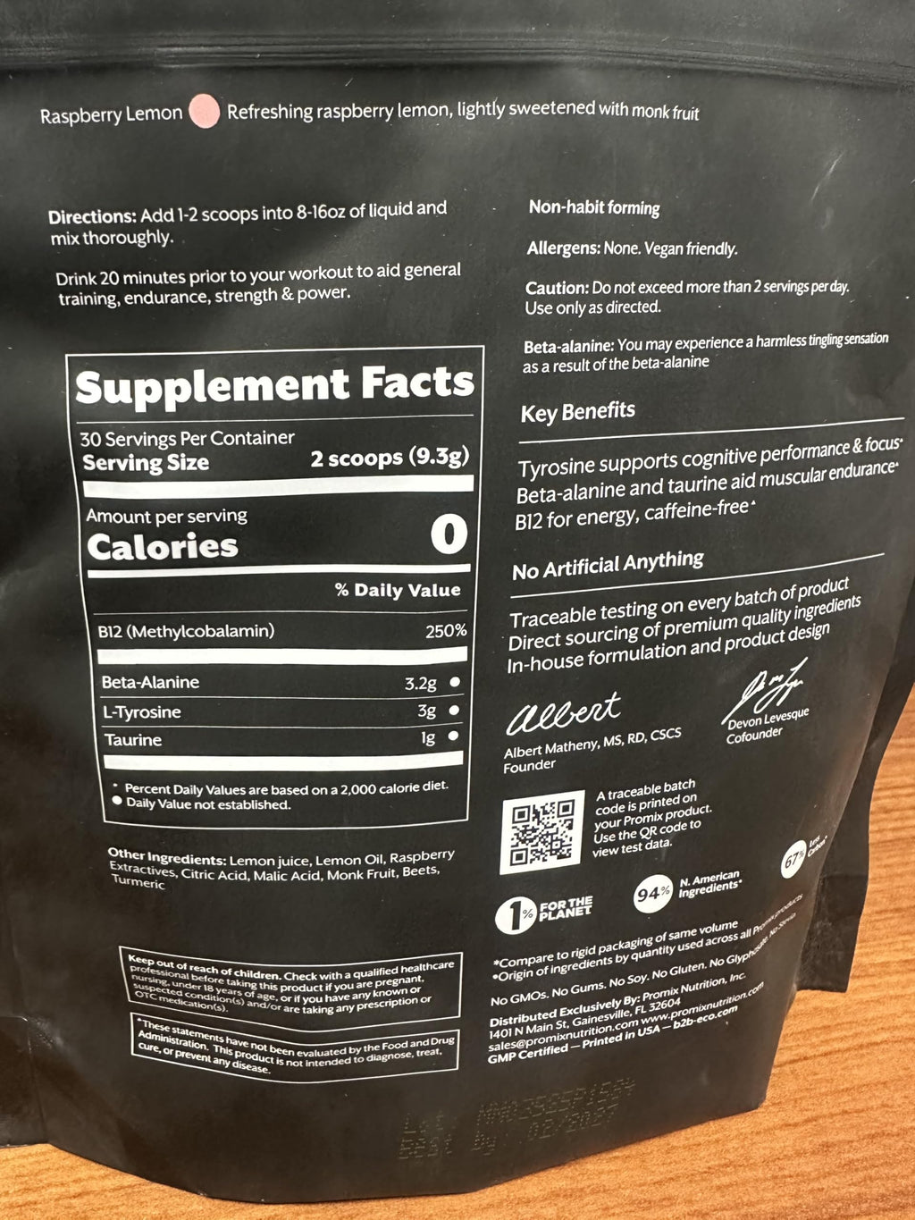 Promix Pre-Workout Powder, Strawberry Lemon – Boosts Focus, Energy & Endurance – With Caffeine, B12, Beta-Alanine & L-Tyrosine – Gluten & Dairy-Free, 10.05 oz