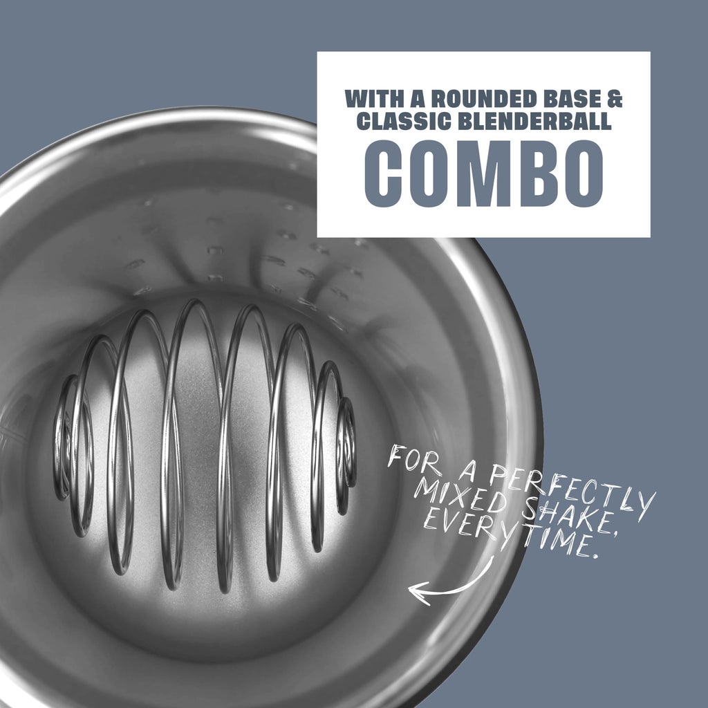 BlenderBottle Strada Shaker Cup Insulated Stainless Steel Water Bottle with Wire Whisk, 24-Ounce, Black