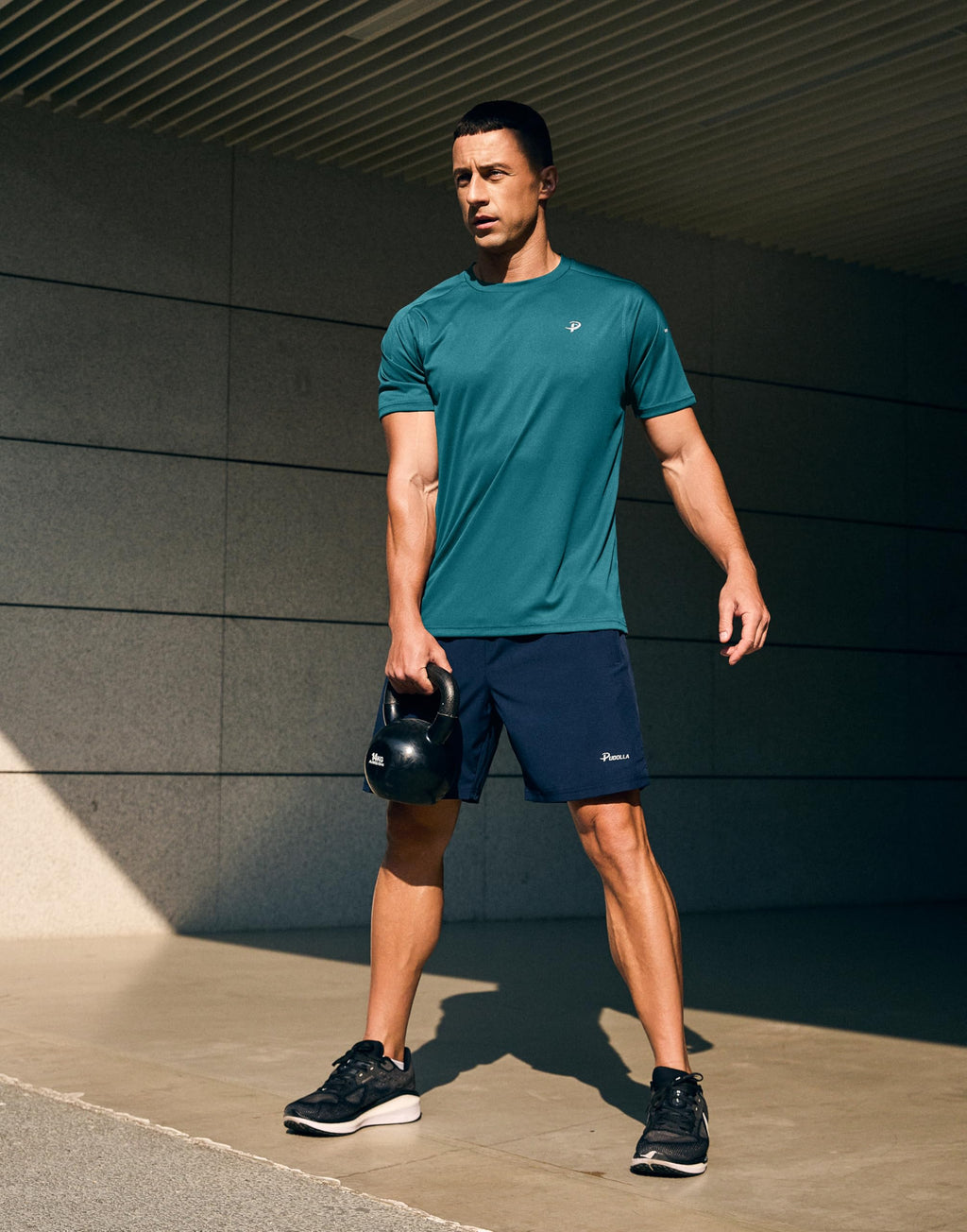 Pudolla Men's Workout Running T-Shirts Lightweight Quick Dry Athletic Gym Shirts for Men Short Sleeve Sport Tee Tops