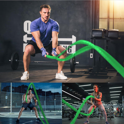 Battle Ropes Black Workout Rope 1 inch Battle Ropes for Home Gym 30ft Exercise Ropes for Working Out Heavy Ropes for Exercise Training Weighted Rope Weighted Workout Rope Battle Rope