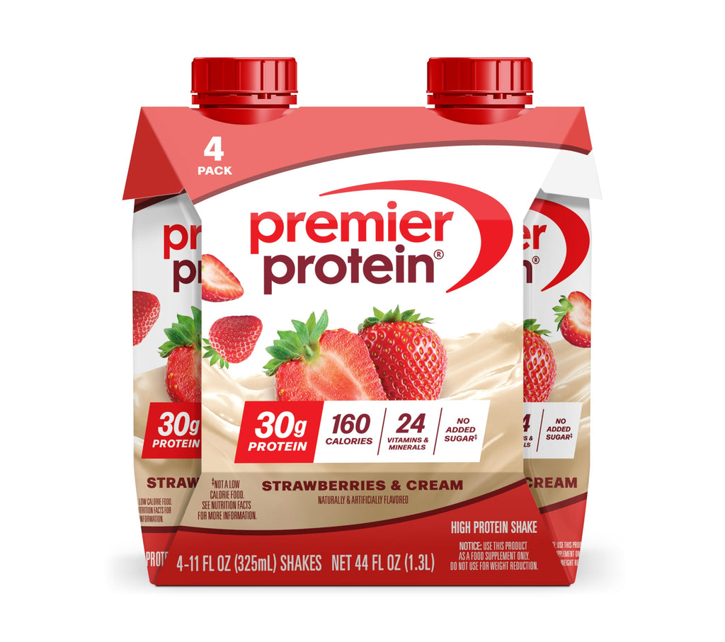 Premier Protein Shake, Vanilla, 30g Protein, 1g Sugar, 24 Vitamins & Minerals to Support Immune Health, 11 fl oz, Pack of 12 (Packaging May Vary)