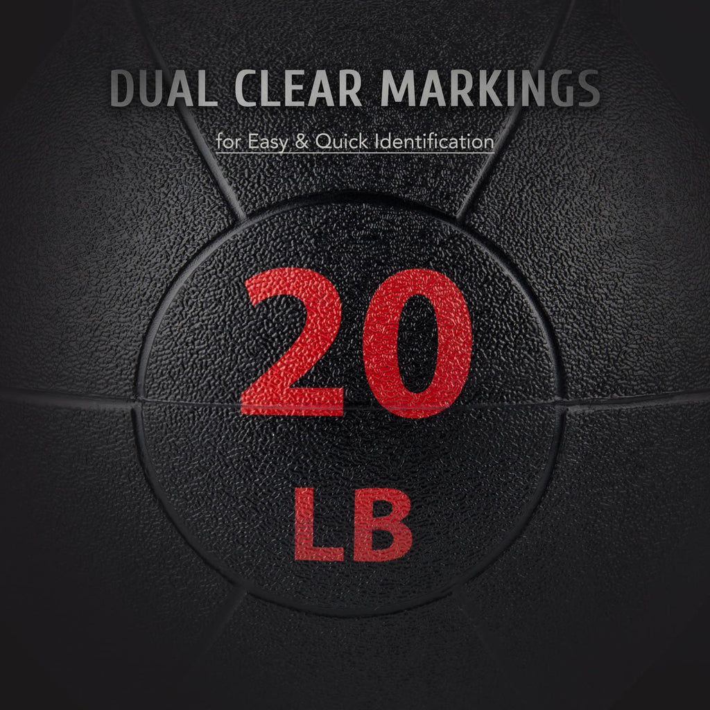 ZELUS Medicine Ball with Dual Grip| 10/20 lbs Exercise Ball |Weight Ball with Handles| Textured Grip Exercise Ball |Strength Training| Core Workouts