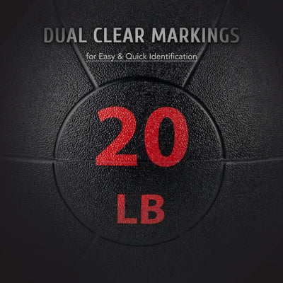 ZELUS Medicine Ball with Dual Grip| 10/20 lbs Exercise Ball |Weight Ball with Handles| Textured Grip Exercise Ball |Strength Training| Core Workouts