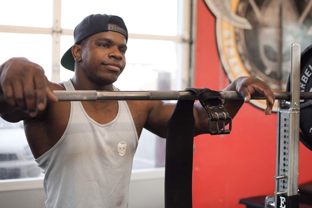 Gymreapers Weight Lifting Belt - 7MM Heavy Duty Pro Leather Belt with Adjustable Buckle - Stabilizing Lower Back Support 4 Inches Wide For Weightlifting, Bodybuilding, Cross Training