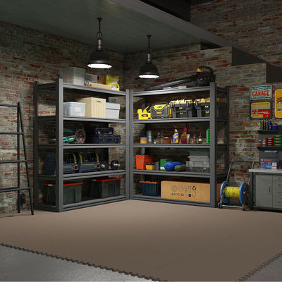 Home Gym Mat, Puzzle Exercise Mat, EVA Interlocking Foam Floor Tiles for Home Workout Equipment and Kids' Play Areas - Grey, 24 in x 24 in x ½ in - 12 Tiles (Grey, 12 Pack, 48 SQ FT)