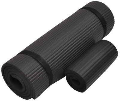 Fitvids All Purpose 1/2-Inch Extra Thick High Density Anti-Tear Exercise Yoga Mat and Knee Pad with Carrying Strap and Optional Yoga Blocks, Multiple