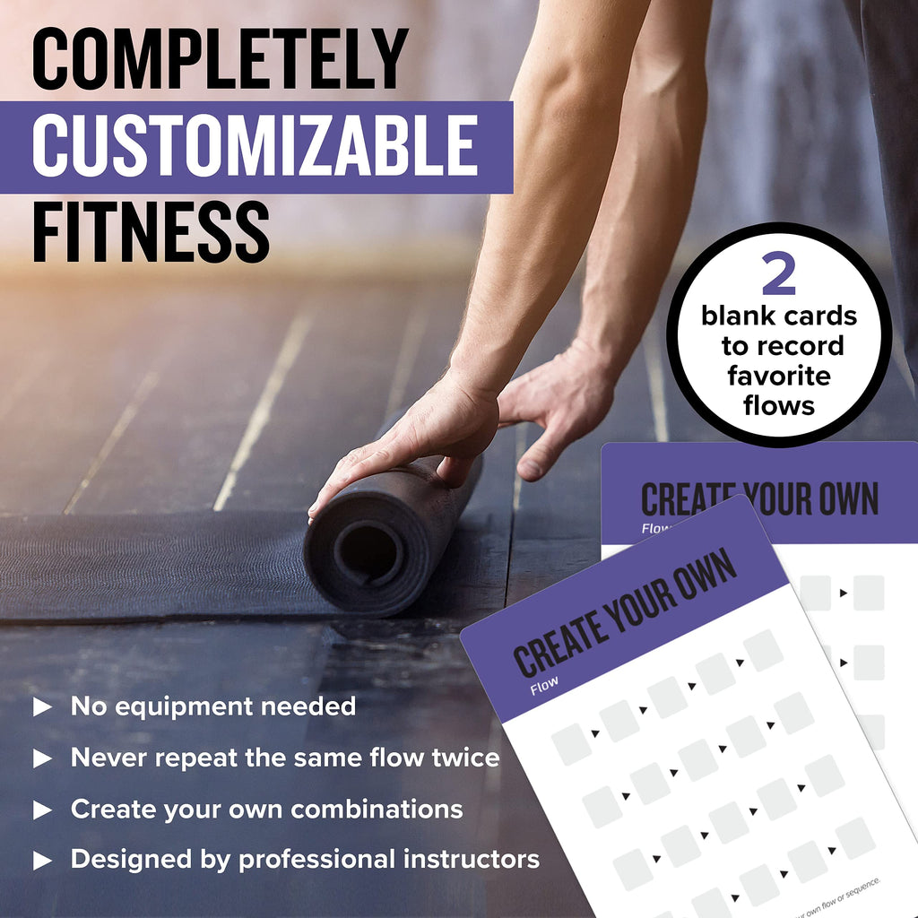 NewMe Fitness Stretching Workout Cards, Instructional Fitness Deck for Women & Men, Beginner Fitness Guide to Training Exercises at Home or Gym