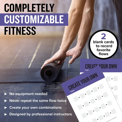 NewMe Fitness Stretching Workout Cards, Instructional Fitness Deck for Women & Men, Beginner Fitness Guide to Training Exercises at Home or Gym