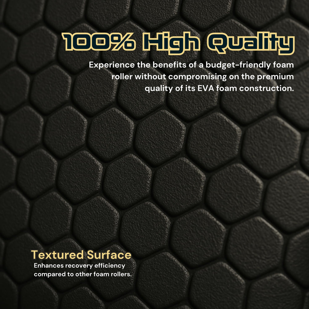 Fitizen Foam Roller – Muscle Massage Rehab Stiff Back Pain Physical Therapy Deep Tissue Firm Exercise Equipment Home Gym Stress Yoga Pilates for The Fit Citizen by FitNation