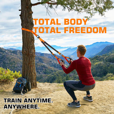 Home Resistance Training Kit, Suspension Trainer Straps with Adjustable Extension, Door Anchor, and Carry Bag – Strength Training Equipment for Full Body Bodyweight Workouts at Home or Outdoors