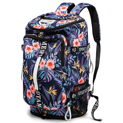 Gym Duffle Bag Backpack with Shoe Compartment,4 ways Travel Backpack for Women and Men,Multi-Functional Weekender bag with Waterproof Layer&Laptop Compartment for Fitness, Travel,Camping