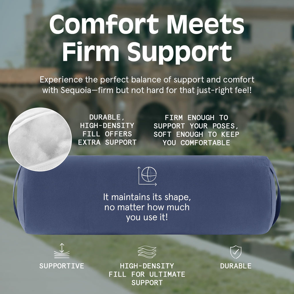 Retrospec Retrospec Sequoia Yoga Bolster Pillow - Meditation Cushion for Yoga Practices - Includes Machine Washable 100% Cotton Cover & Durable Carry Handle