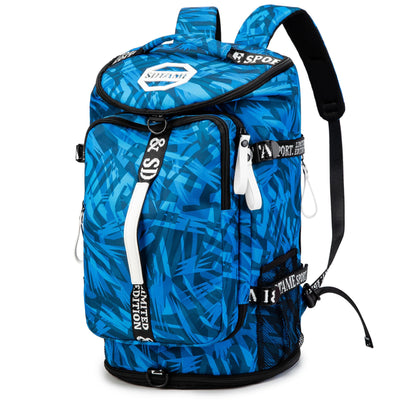 Gym Duffle Bag Backpack with Shoe Compartment,4 ways Travel Backpack for Women and Men,Multi-Functional Weekender bag with Waterproof Layer&Laptop Compartment for Fitness, Travel,Camping