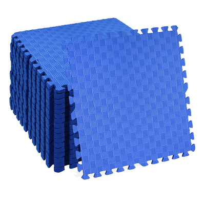 Fitvids Puzzle Exercise Gym Flooring Mat, 3/4" Thick High-Density EVA Interlocking Tiles, Workout Mat for Home Gym, Fitness Equipment, MMA, Gymnastics, 24-Piece Shock-Absorbing Exercise Mat (96 Sq Ft)