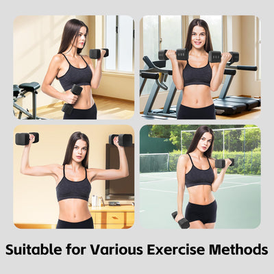 20LBS Adjustable Dumbbell Set, 4 in 1 Free Weights Dumbbells Set for,4lb 6lb 8lb 10lb, with Metal Non Slip Handle，Quick Change，Home Gym Strength Training Equipment for Men and Women