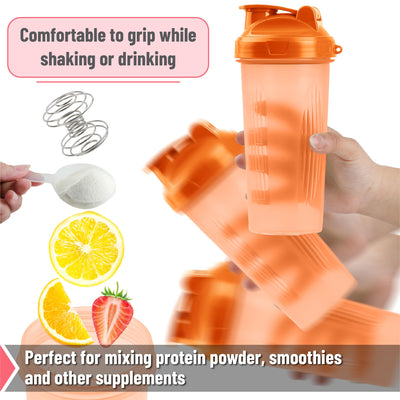 Mr. Pen- Shaker Bottles for Protein Mixes, 28 oz, 2 Pack, Light Blue & Red, Protein Shaker Bottle with Wire Whisk Ball, Blender Bottle