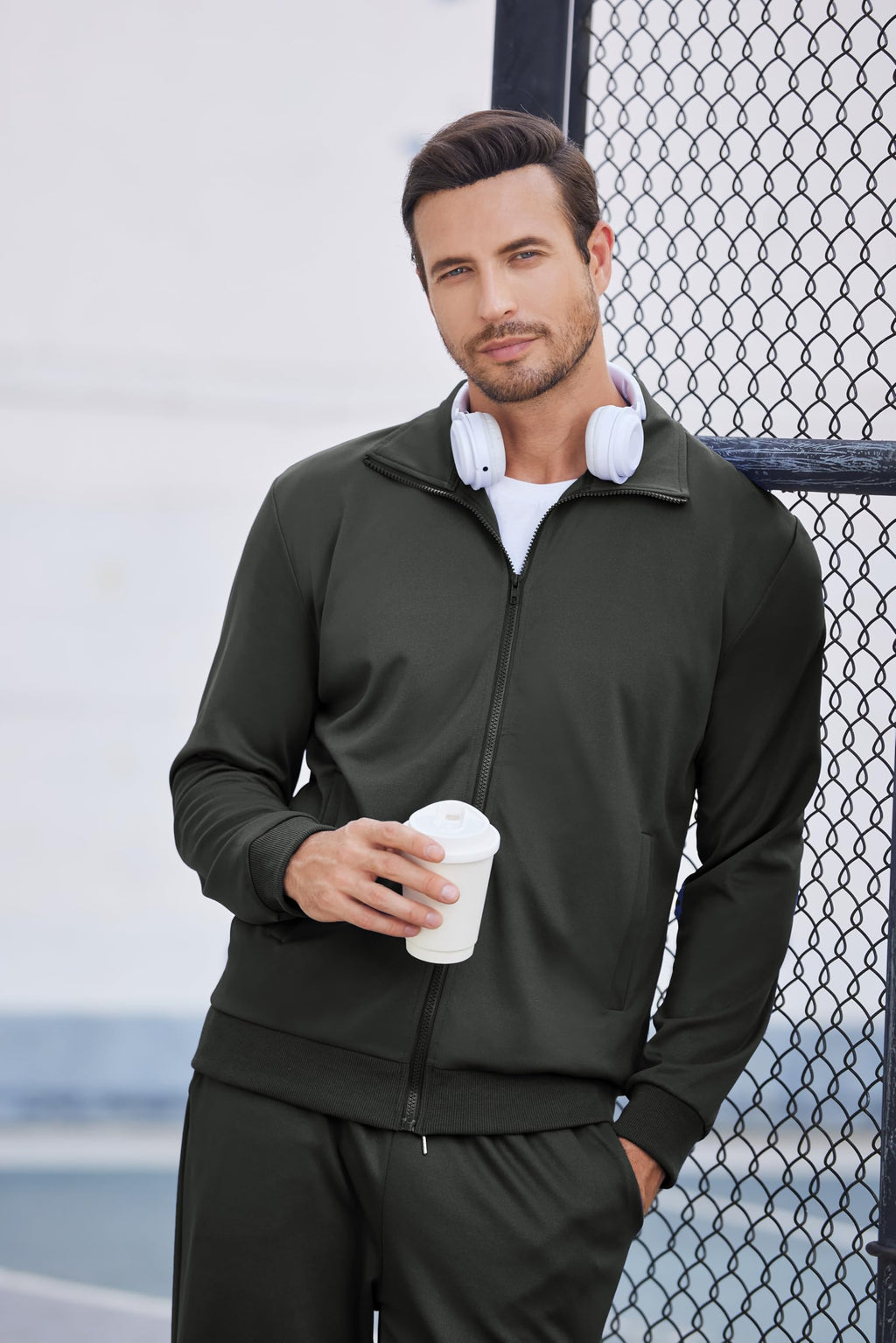 COOFANDY Men's Tracksuits Casual Sweatsuit 2 Piece Full Zip Athletic Jogging Suit Sets Sport Sweat Suit