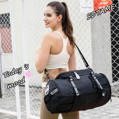 Gym Duffle Bag Backpack with Shoe Compartment,4 ways Travel Backpack for Women and Men,Multi-Functional Weekender bag with Waterproof Layer&Laptop Compartment for Fitness, Travel,Camping