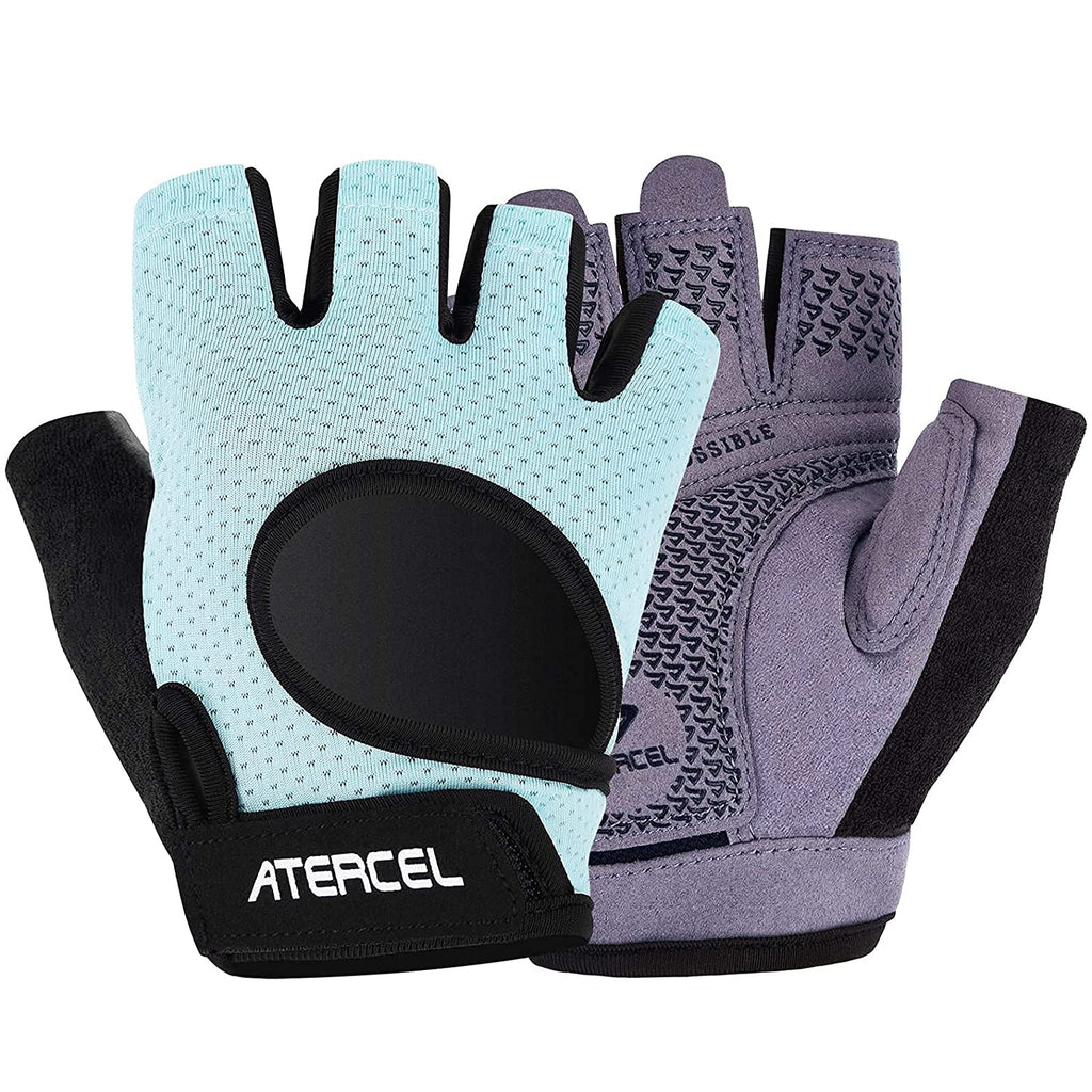 ATERCEL Weight Lifting Gloves Full Palm Protection, Workout Gloves for Gym, Cycling, Exercise, Breathable, Super Lightweight for Mens and Women