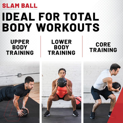 Lifeline Fitness Weighted Slam Ball - Easy to Grip Slam Ball for Home Gym and HIIT Workouts