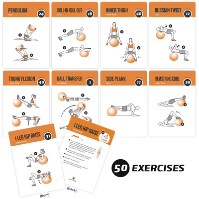 NewMe Fitness Stretching Workout Cards, Instructional Fitness Deck for Women & Men, Beginner Fitness Guide to Training Exercises at Home or Gym