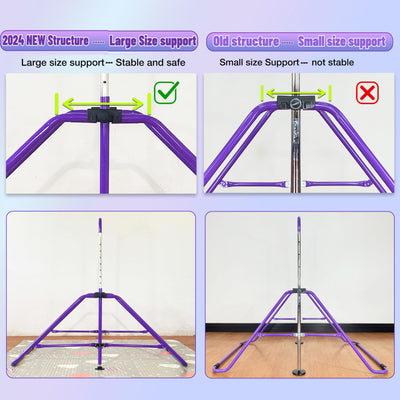 MARFULA Foldable Gymnastic Bar for Kids Ages 3-9, 9 Height Levels, 200 lbs Weight Capacity, 5 Ft Length Gymnastic Kip Bar with Mat, Gymnastic Equipment for Home and Gym Center Indoor Outdoor Use