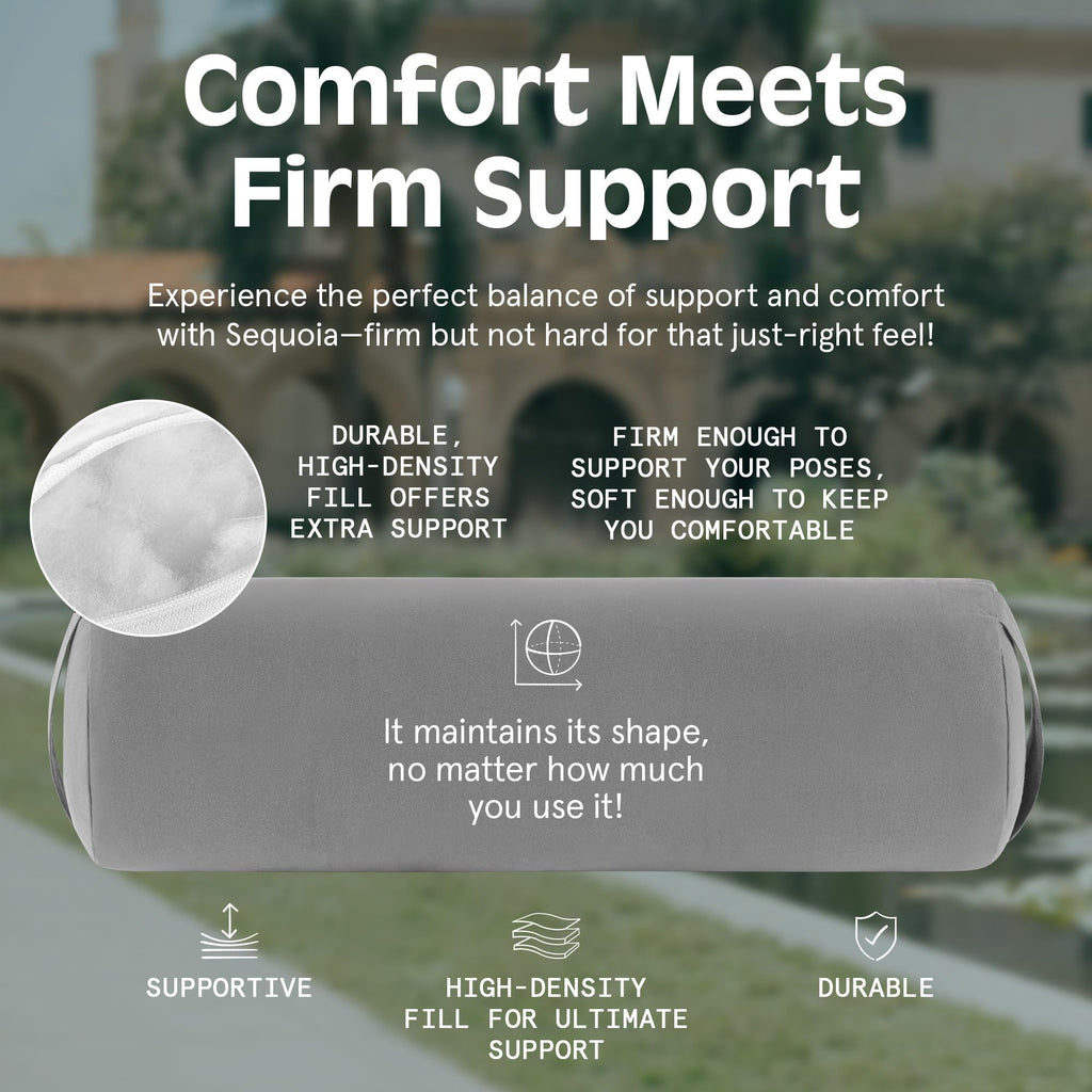 Retrospec Retrospec Sequoia Yoga Bolster Pillow - Meditation Cushion for Yoga Practices - Includes Machine Washable 100% Cotton Cover & Durable Carry Handle