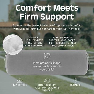 Retrospec Retrospec Sequoia Yoga Bolster Pillow - Meditation Cushion for Yoga Practices - Includes Machine Washable 100% Cotton Cover & Durable Carry Handle