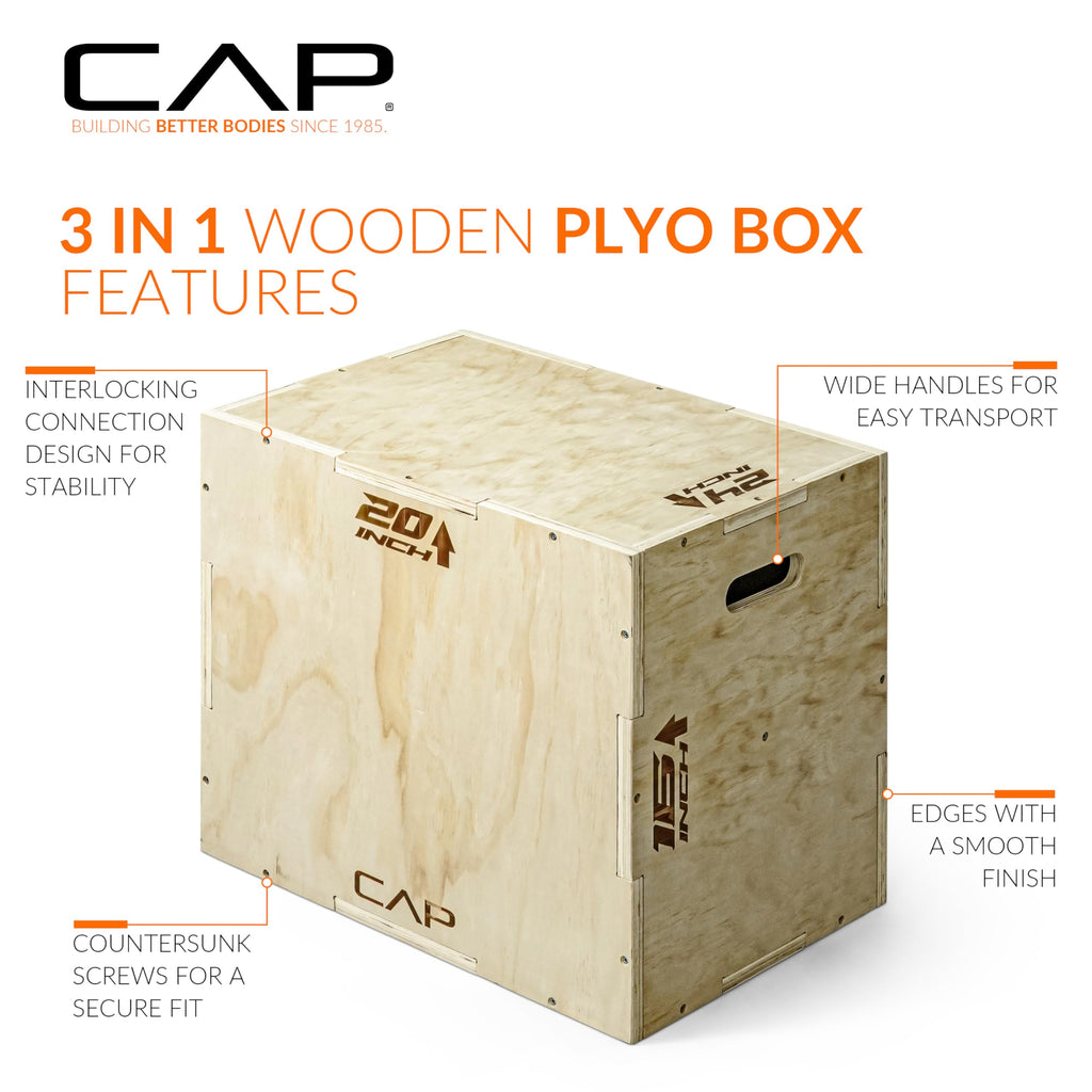 CAP Barbell 3-in-1 Plyometric Box | Multiple Styles and Sizes