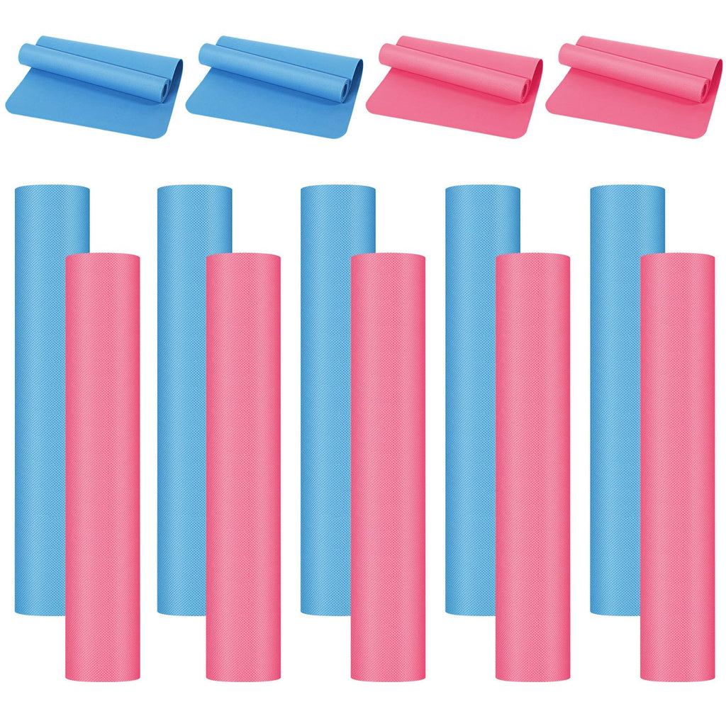 10 Pack Yoga Mats Bulk, 68'' x 24'' x 4mm Thick Yoga Mats for Kids and Adult Gym Mats Bundle Latex Free Exercise Mats with Non Slip Texture for Outdoor Yoga, Pilates or Workout