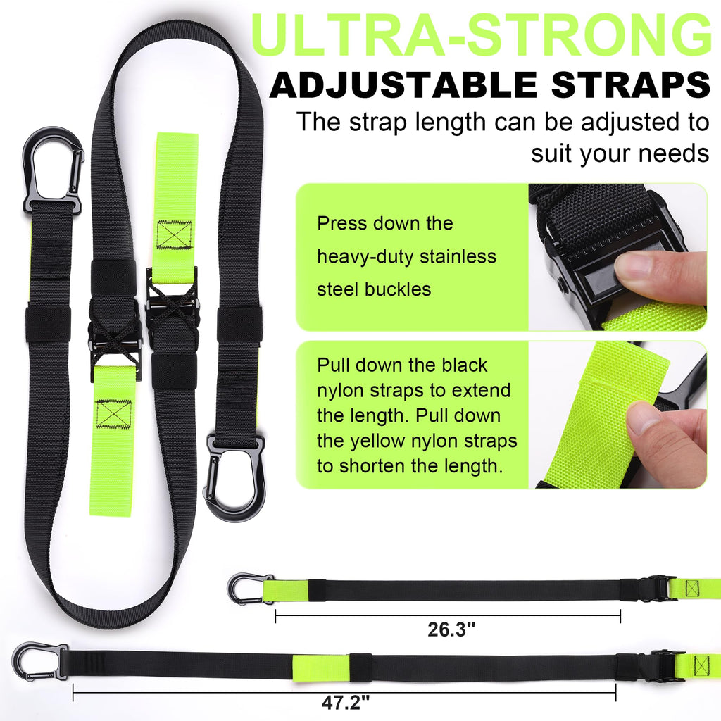 Home Resistance Training Kit | Full-Body Workout with Suspension Trainer Straps, Door Anchor, Handles, and Carrying Bag | Complete Home Gym Equipment