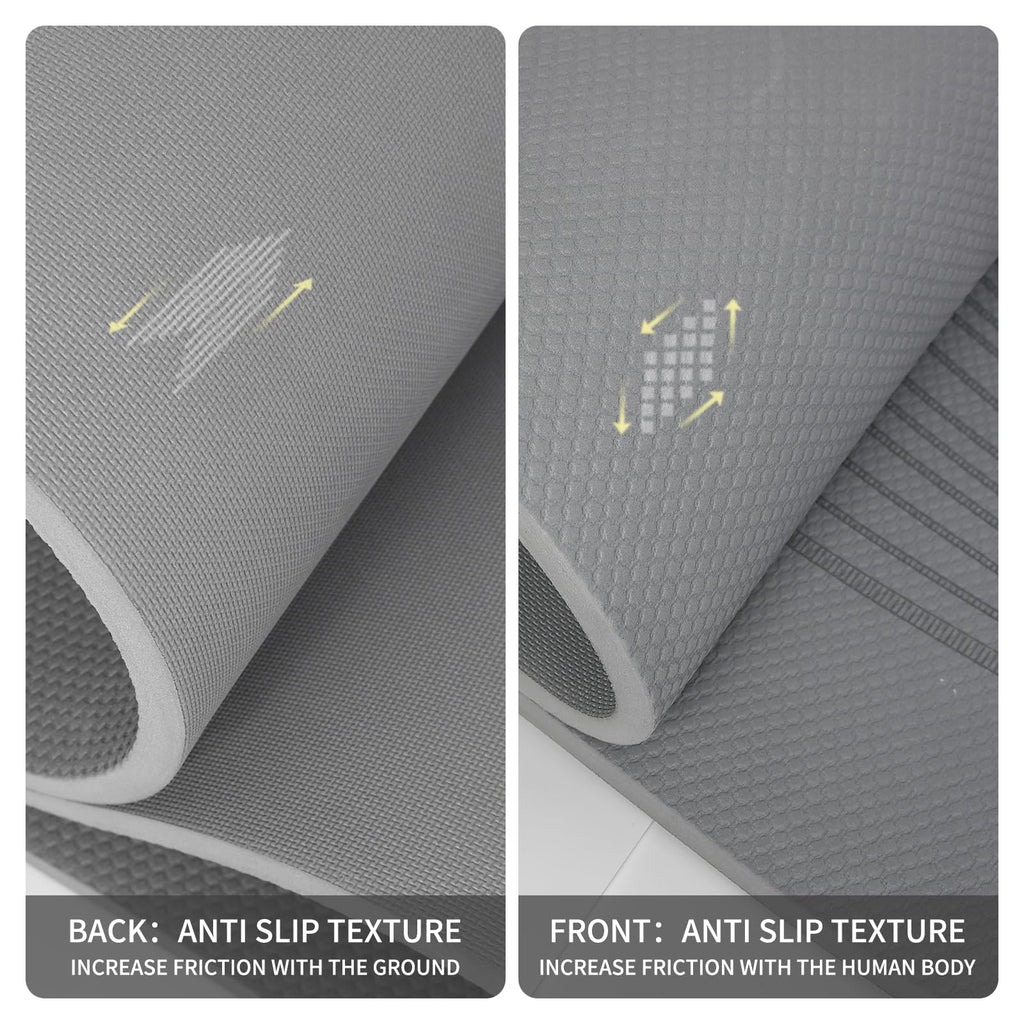 Large Yoga Mat-72’x36’x0.4’ Extra Width ＆ Thick,Comfortable,Non-Slip Exercise Mat-Works Great on All Floor for Stretching,Yoga Studio,Gym or Home Workouts