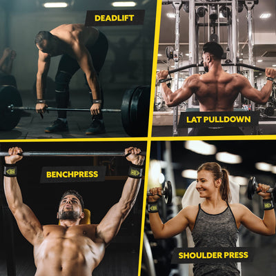 Heavy Duty Wrist Wraps & Lifting Straps – Weightlifting Wrist Wraps for Men with Silicone Grip & Padding – Gym Wrist Straps for Weightlifting