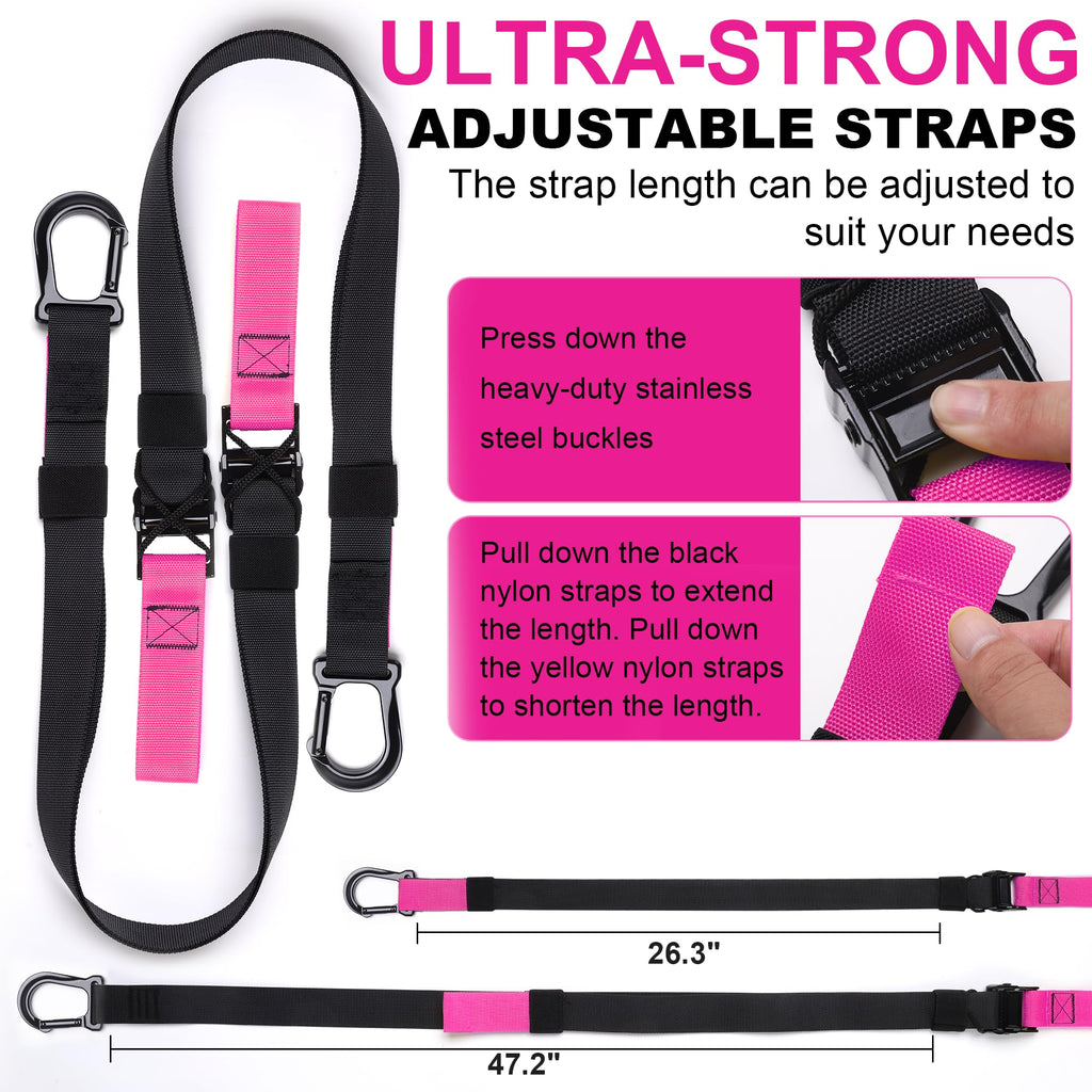 Home Resistance Training Kit | Full-Body Workout with Suspension Trainer Straps, Door Anchor, Handles, and Carrying Bag | Complete Home Gym Equipment