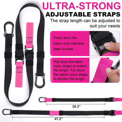 Home Resistance Training Kit | Full-Body Workout with Suspension Trainer Straps, Door Anchor, Handles, and Carrying Bag | Complete Home Gym Equipment