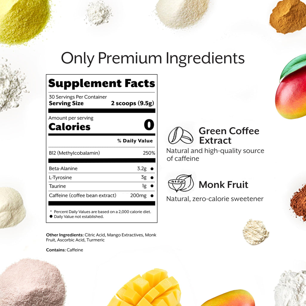 Promix Pre-Workout Powder, Strawberry Lemon – Boosts Focus, Energy & Endurance – With Caffeine, B12, Beta-Alanine & L-Tyrosine – Gluten & Dairy-Free, 10.05 oz