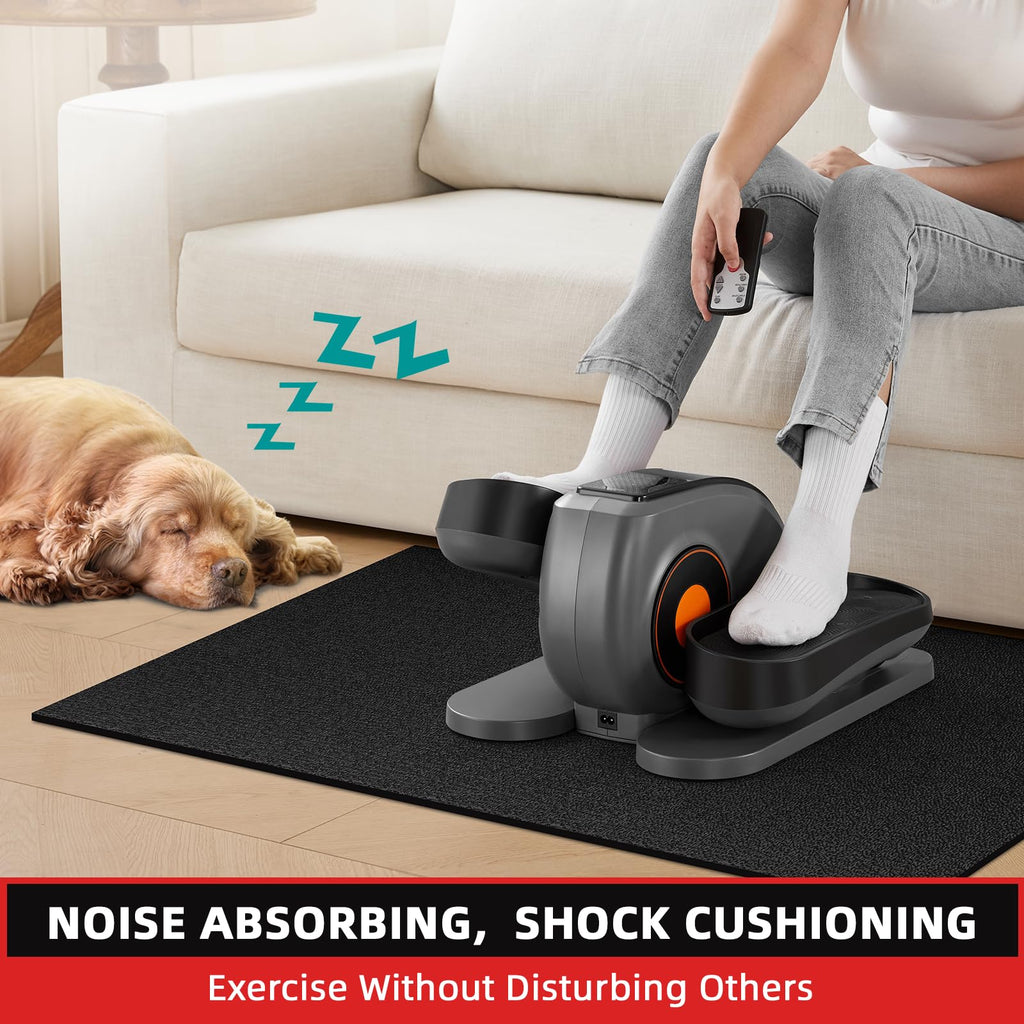 Treadmill Mat, 7'x3'/6'x3'/6'x2.5'/5.6'x2'/4'x2', 6mm Thick Exercise Equipment Gym Mat for Hardwood FloorCarpet, Compatible with Peloton Bike, Indoor Spin Bike, Elliptical