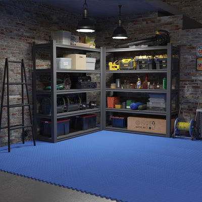 Home Gym Mat, Puzzle Exercise Mat, EVA Interlocking Foam Floor Tiles for Home Workout Equipment and Kids' Play Areas - Grey, 24 in x 24 in x ½ in - 12 Tiles (Grey, 12 Pack, 48 SQ FT)