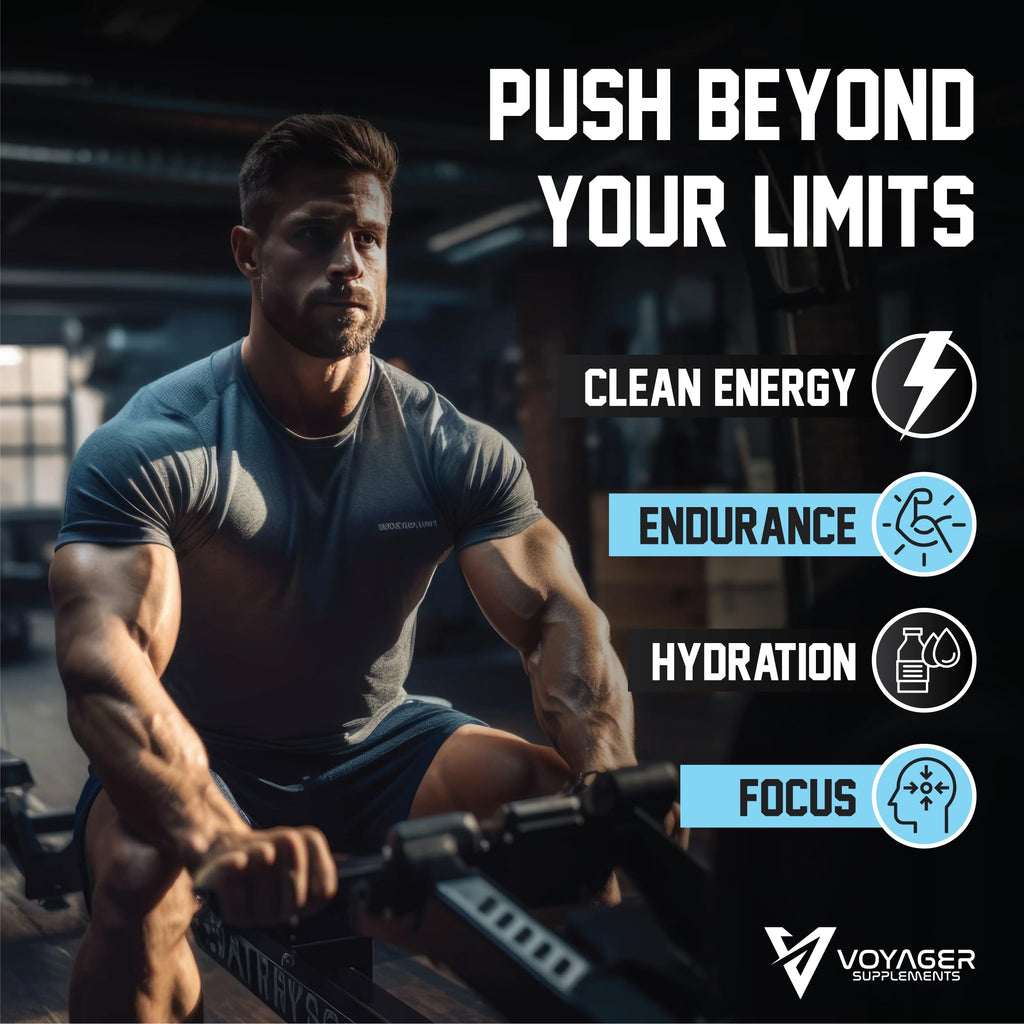 Voyager Pre-Workout Rocket Razz – Creatine-Free Powder w/L-Citrulline, Beta-Alanine, Caffeine – Supports Energy, Endurance & Focus – 30 Servings – No Artificial Fillers – GMP Certified