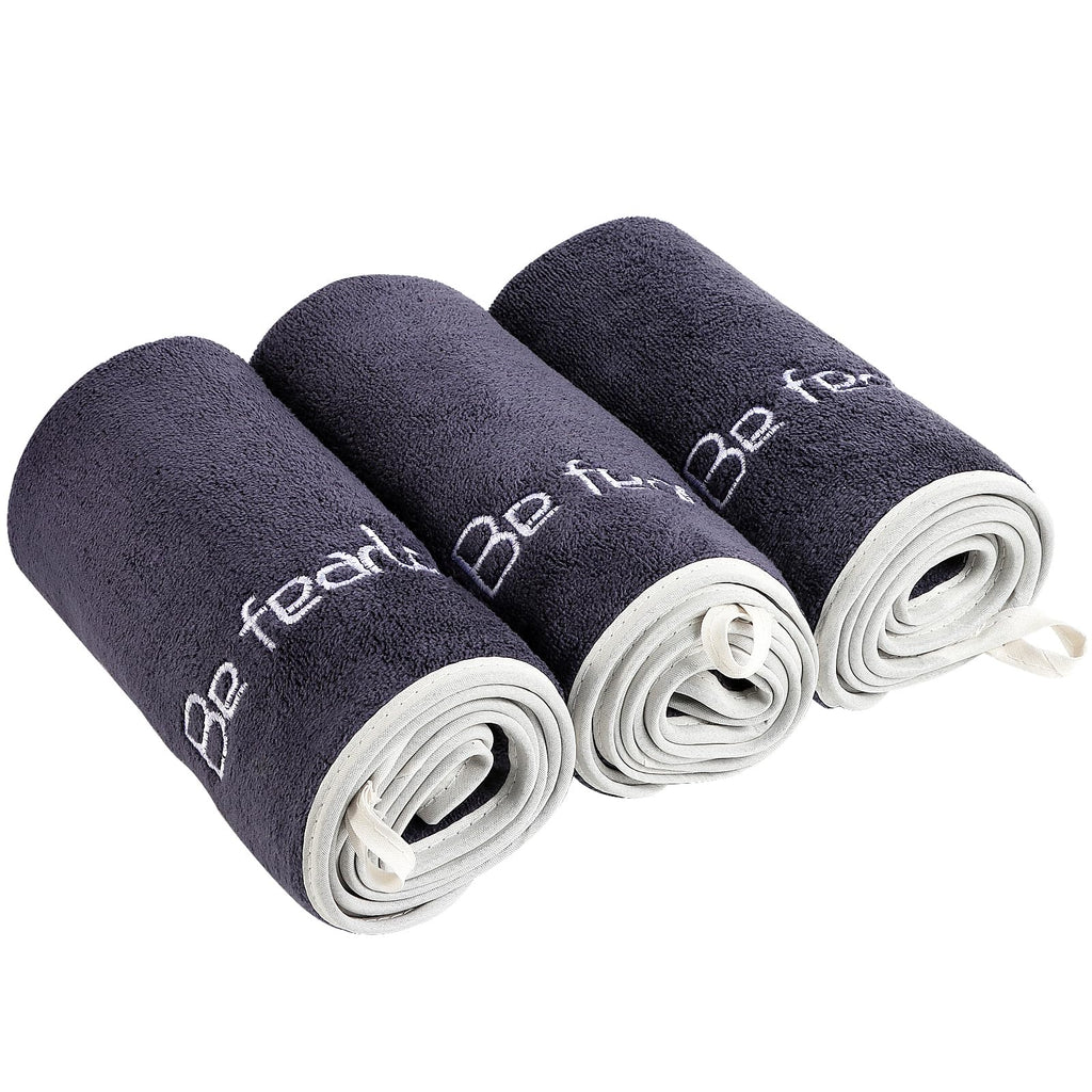 Microfiber Gym Towel Set for Men Women, Super Soft and Quick-Drying Towels for Fitness, Yoga, Cycling, Swimming (Blue+Grey+Purple, 3 Pack)